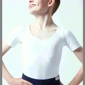 Move dance Louie boys leotard white size 8-10